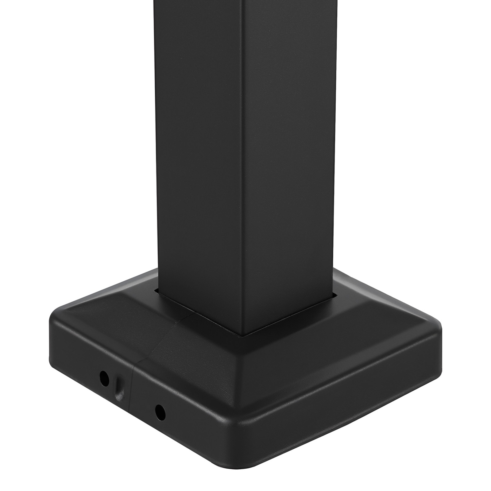 Outdoor Handrail For Steps Adjustable Carbon Steel Matte Black_voghion.com